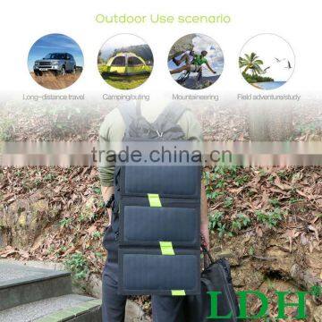 High Quality 20W Dual USB Output 5V Solar Power Bank Sunpower Solar Panel Charger Camping Charger for Mobile Phone photo-4