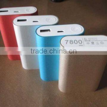 New design portable power bank , cheapest price USB power bank , 6600/7800mAh power bank, metal housing,Dual USB output,