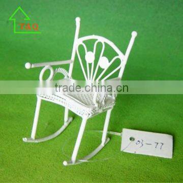 Dollhouse Miniature Vintage Iron Wire Rocking Chair