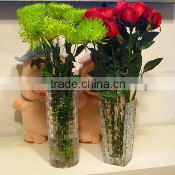 New Arrival crystal glass flowers vases for wedding(R-1474