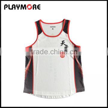 Custom sublimated fitness running singlet