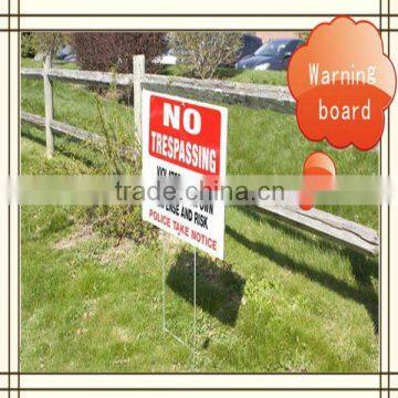 2C printing corflute warning sign board,coroplast lawn sign