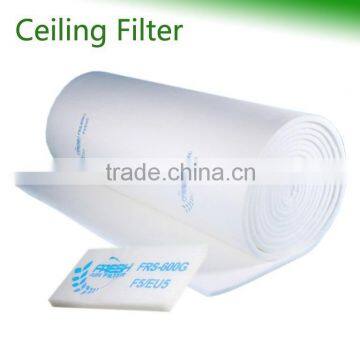 Spray booth ceiling filter material/dust collector air ceiling filter roll