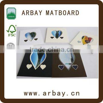 Promotional Gift Insert Photos 4x6" 1.4mm Black Heart Frame Paper Board photo-6