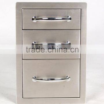 Icegreen Office Use Stainless Steel Storage Cabinet With Flush Triple Access Drawer