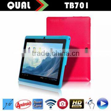 7 inch Real 1800mah Battery tablet reviews Q88 Dual Core 512M 4G with latest Android 4.4