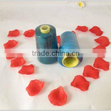 China good price 42S/2 dyed spun polyester Sewing Thread 5000Y on cone