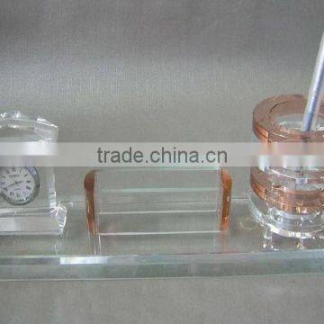 Cheap Crystal Office Stationery Set With Clock