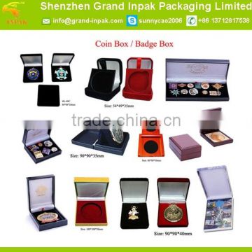 Economy metal coin presenation storage box for gold,silver,medal