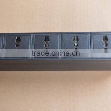 IEC C14 Inlet to Universal socket PDU 4 way Outlet Power Distribution Unit & Power Strip for UPS or cabinet use