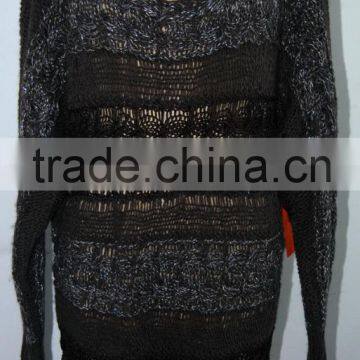 BGAX16004 Wool cotton fashion knitwear long pullover womens sweater dress