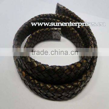 Braided Leather Round - Oval Braided 18 mm - SE-PB-Light Grey photo-2