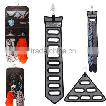 Home Decorative Wall Amounted Hanging Tie Scarf Organizer