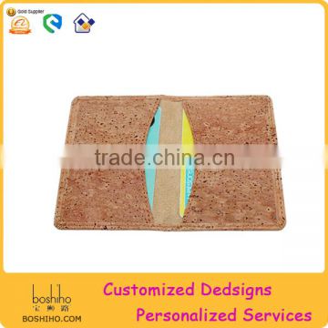 Boshiho Natural Cork Fabric Card Holder