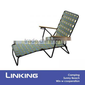 PP belt folding chair with footrest