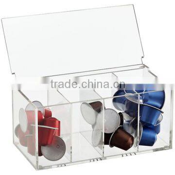 Acrylic Divided Coffee Capsule Storage Box(AB-U-614)