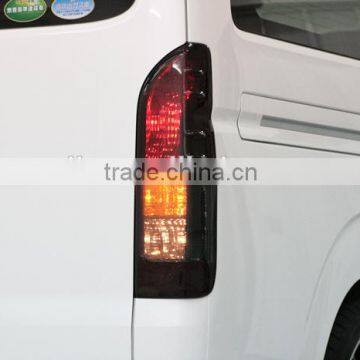 3pcs Smoked Tail Lamp Covers Exterior Trim Kit for Toyota Hiace 200 4th Regiusace Gen S-GL Accessories photo-4