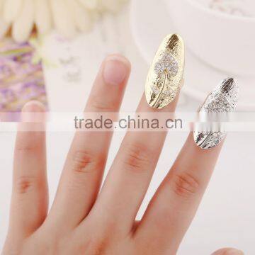 Fashion heart fingernail finger nail ring