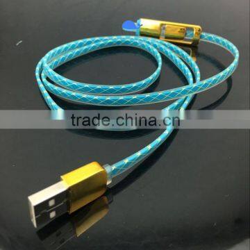 2016 Newest model 2 in 1 sync data charging usb cable flat style noodle usb cable