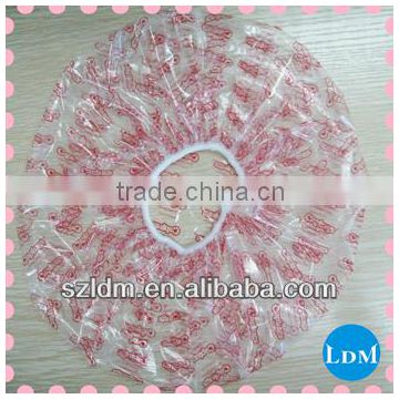 Colorful Disposable Pe/plastic Shower Cap