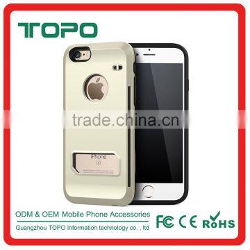High Quality Scrub TPU+PC Case With Card Candy Color Mobile Phone Housings for Iphone 6 6s Plus photo-6
