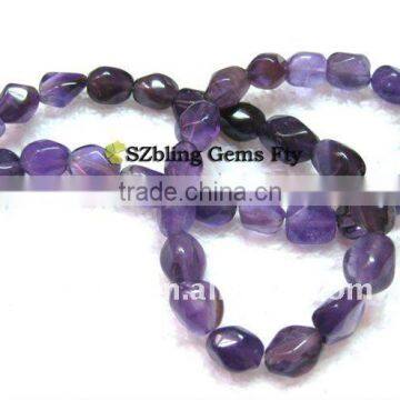 Lowest price gemstone natural amethyst faceted nugget beads