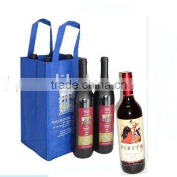 2015 new style non woven red wine bag brand