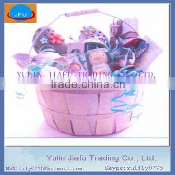 Bushel Pole Display Hot sale item round shape nature wooden chip basket