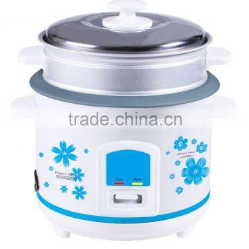 tinplate housing cylinder rice cooker with aluminum steamer