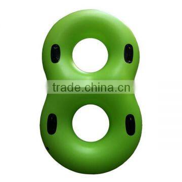 Wholesale high qualtiy hot sale cheap pvc green swimming double ring with handle