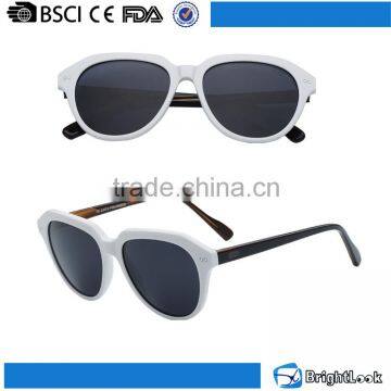Vintage style white frame actetate so real sunglasses for women