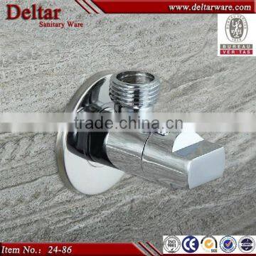 zinc/brass angle valve, water faucet angle seat valve, chrome plating smooth valve core