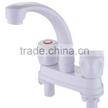 Inexpensive White Single Cold Double Plastic Basin Faucet photo-3
