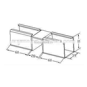 JY-2044E|Conveyor Roller Track Metal Joint|Two Ways Roller Track Metal Connectors photo-4