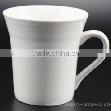 350ml Pure White Color Personalized Design Ceramic Porcelain Mugs