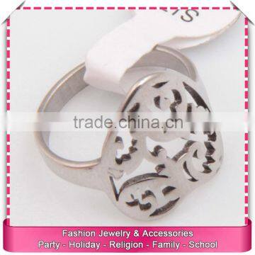 From china plain hollow ring, low price men ring stainless steel