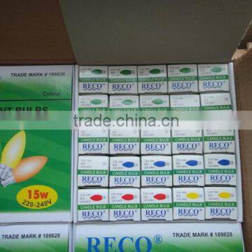 Candle Color Bulb/C35 Color Bulb/Color Light Bulb 15W