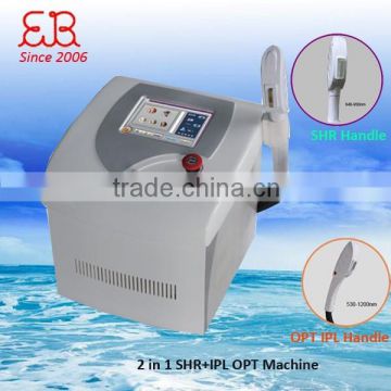 HOT selling Elight/IPL+SHR with 2 handles for hair removal/best elight ipl shr