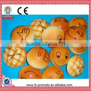 bread shape PU anti stress ball for advertising