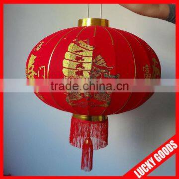 gold shining printing traditional chinese red lanterns