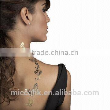 2016 Best Price Flash Tattoos Foil Gold Temporary Tattoo Sticker photo-3