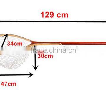 wooden fishing net, fly fishing landing net hot sale