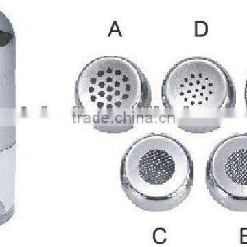 18-10 stainless steel 125ml Mini shaker with different size holds