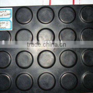 balck 3mm coin rubber/round studded rubber floor mats