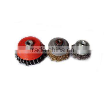 Twisted Cup Brass Coated Wire Industrial Brush photo-5