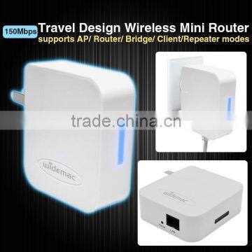 travel design wireless mini WIFI router 150Mbps supports AP/ Router/ WIFI Bridge/ Client/WIFI Repeater /WIFI modem