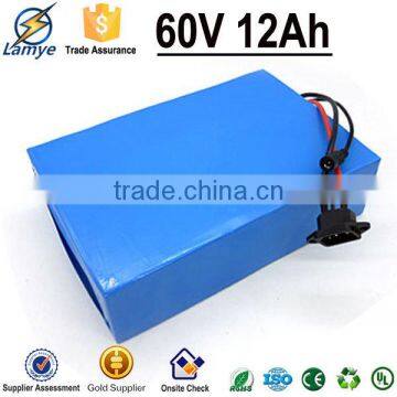 Top Sale Powerful 18650 60v 1200mah Lithium Battery Electric Bike With PVC Case 2.0A Charger + 15amp BMS Board photo-2