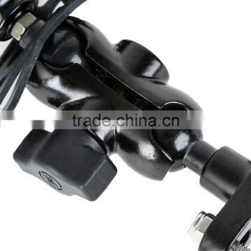 Adjustable Motorcycle Cell Phone Handlebar Rail Mount "X" Fork Holder Black New photo-2