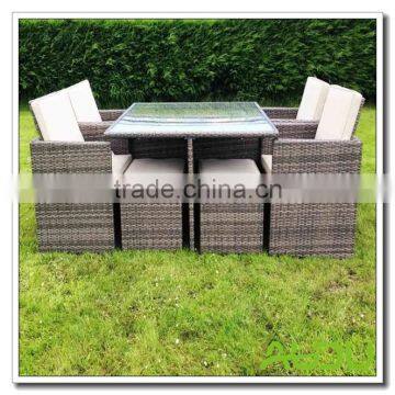 Audu 9 Pieces Outside Polyrattan Furniture Garden photo-5