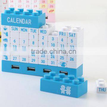 DIY Blocks Usb 2.0 Hub Calendar With Bluetooth/usb Hub With Cable/Executive DIY Desk Calendar 2015 photo-2
